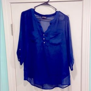 Express blue blouse